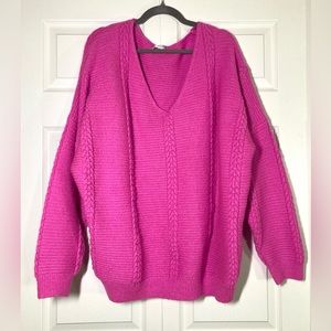 Women’s XL oversized pink sweater